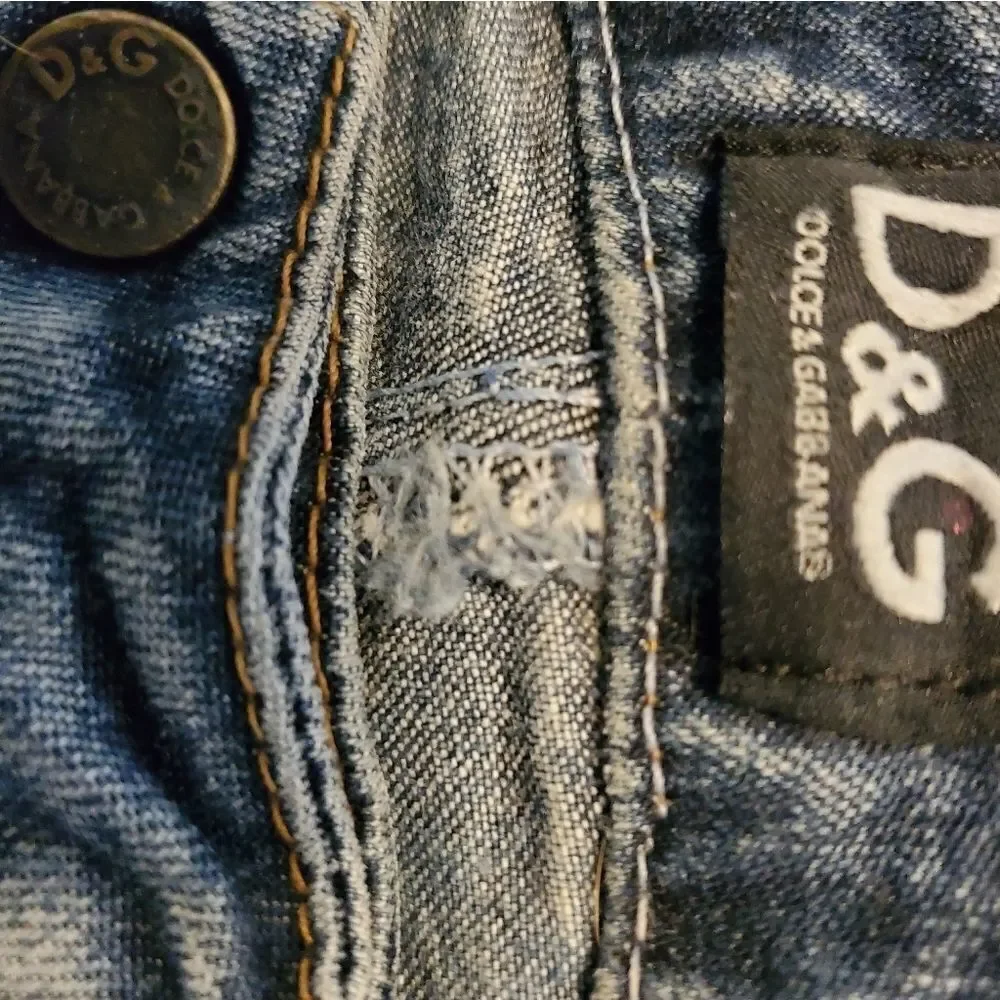 Dolce and Gabbana Dark Wash Denim Jeans Size 10 - Picture 8 of 11